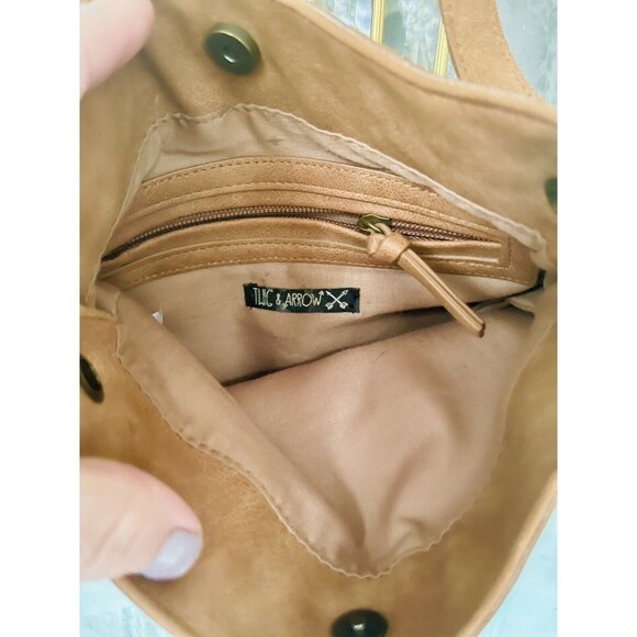 Women's Crossbody Bag Faux Leather Whipstitch by Twig & Arrow - Picture 7 of 10